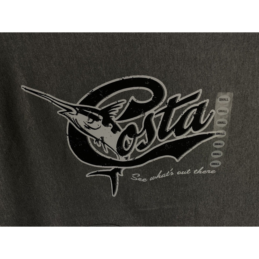 Costa Del Mar Retro Hoody Men's Size Small Graphite Gray New With Tag/ Sticker S - Picture 5 of 5